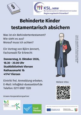 Behinderte Kinder testamentarisch absichern
