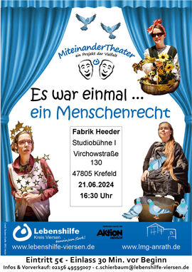Das Miteinander Theater spielt am 21. Juni in Krefeld