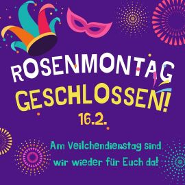Das Lebenshilfe-Haus in Tönisvorst-Vorst und das Burgfeld in Viersen sind am Rosenmontag geschlossen!