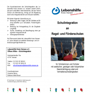 Flyer Schulintegration